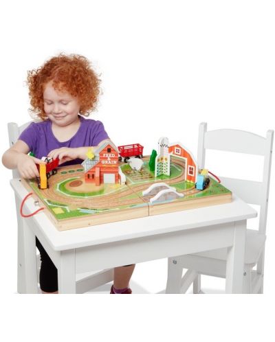 Ξύλινο Σετ παιχνιδιού Melissa & Doug - Βαλίτσα, φάρμα - 2