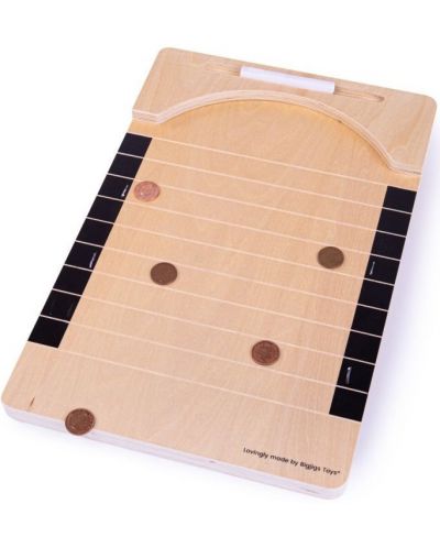 Επιτραπέζιο ξύλινο  παιχνίδι Bigjigs Wooden - Penny Push - 1