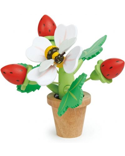 Ξύλινο σετ παιχνιδιού Tender Leaf Toys - Φράουλες σε γλάστρα  - 1
