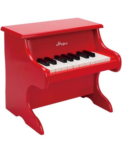 Ξύλινο ηλεκτρικό πιάνο Hape, κόκκινο	 - 2