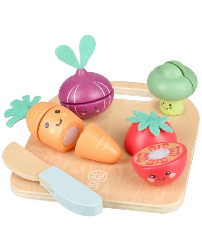 Ξύλινο σετ παιχνιδιού Orange Tree Toys - Λαχανικά για κοπή, 10 μέρη - 3