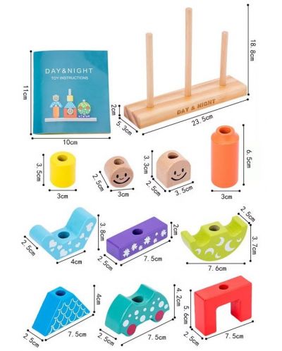 Ξύλινα δημιουργικά μπλοκ Raya Toys  - 4