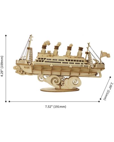 Ξύλινο 3D παζλ Robo Time 145 κομμάτια -Κρουαζιερόπλοιο - 2