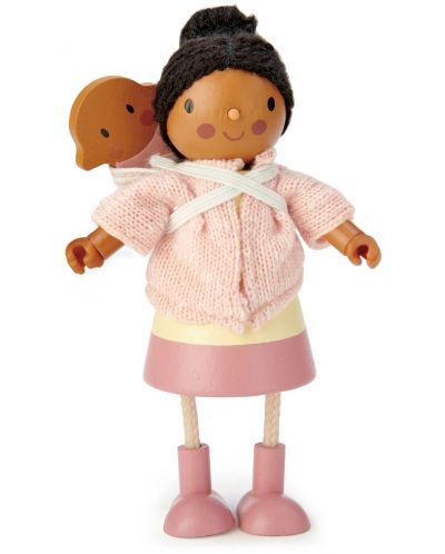 Ξύλινη κούκλα Tender Leaf Toys - Κυρία Forrester με μωρό - 1