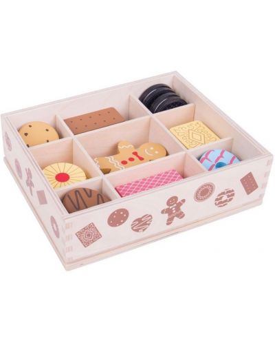Ξύλινο σετ Bigjigs - Μπισκότα σε κουτί - 5