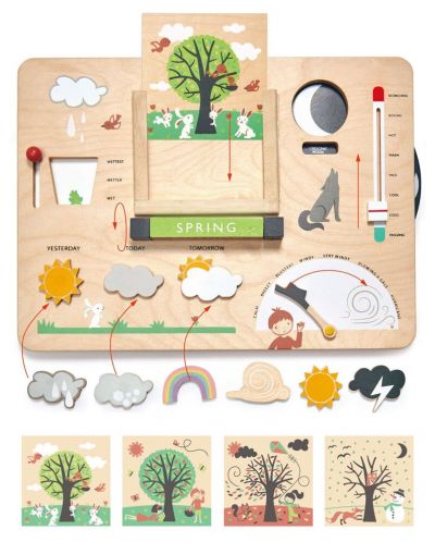 Ξύλινος εκπαιδευτικός πίνακας Tender Leaf Toys - Ο Μικρός Μετεωρολόγος - 3