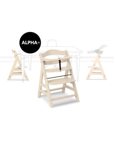 Ξύλινη καρέκλα φαγητού Hauck - Alpha Plus, Vanilla - 5