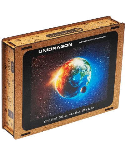 Ξύλινο παζλ Unidragon 500 κομματιών - Πλανήτης Γης - 1