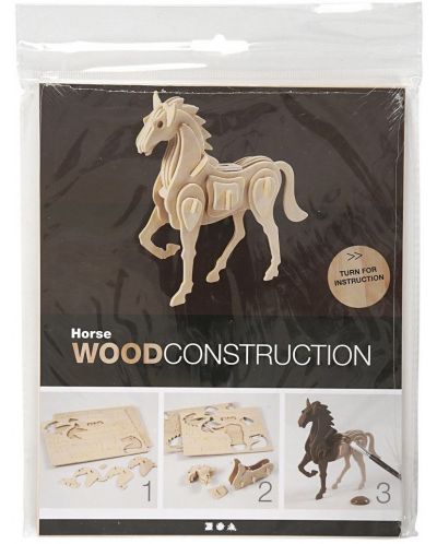 Ξύλινο 3D παζλ Creativ Company - Horse - 2