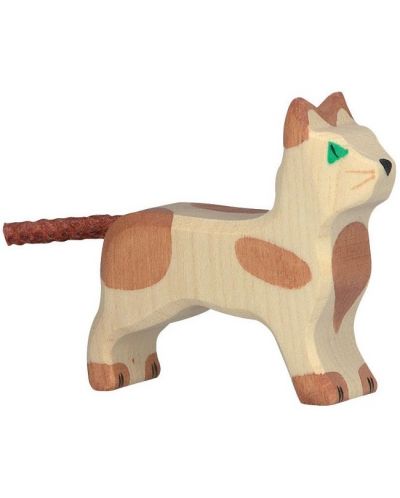 Ξύλινη φιγούρα Holztiger - Μικρή όρθια γάτα - 1
