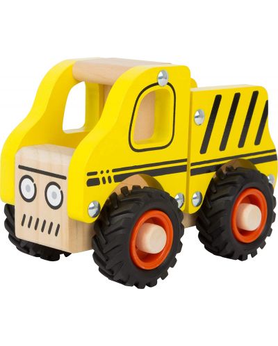 Ξύλινο παιχνίδι Small Foot - Φορτηγό, κίτρινο - 2