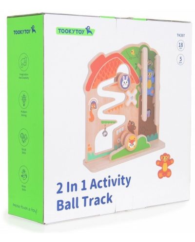 Ξύλινο παιχνίδι με μπάλα 2 σε 1 Tooky Toy - 2