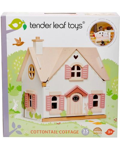 Ξύλινο κουκλόσπιτο Tender Leaf Toys - Το εξοχικό μας - 7