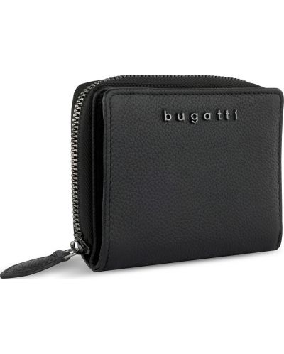 Γυναικείο δερμάτινο πορτοφόλι Bugatti Bella -Με 1 φερμουάρ, μαύρο - 2