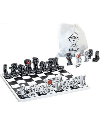 Ξύλινο παιδικό σκάκι Vilac - Σχεδιασμός Keith Haring - 1
