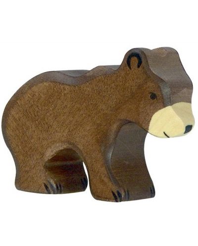 Ξύλινη φιγούρα Holztiger - Μικρή καφέ αρκούδα - 1