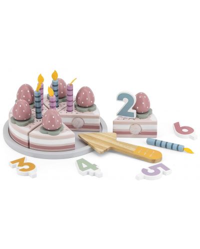 Ξύλινη τούρτα Viga PolarB - Με κεριά και αριθμούς - 2