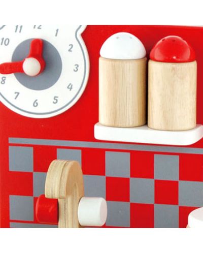 Ξύλινο παιχνίδι Viga - Κόκκινη κουζίνα - 3