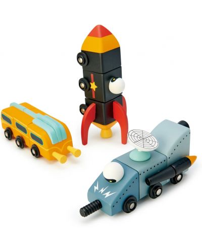 Ξύλινο σετ παιχνιδιού Tender Leaf Toys -Αγώνας στο διαστημα - 1