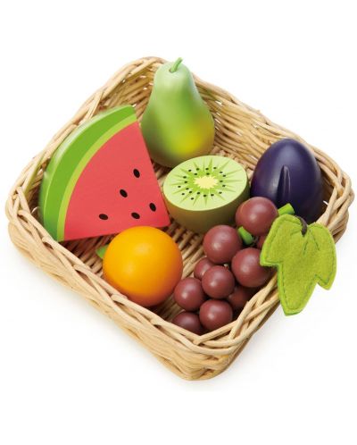 Ξύλινο σετ παιχνιδιού Tender Leaf Toys - Φρούτα σε καλάθι - 1