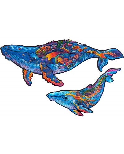 Ξύλινο παζλ Unidragon 98 κομμάτια - Φάλαινες (μέγεθος S) - 4