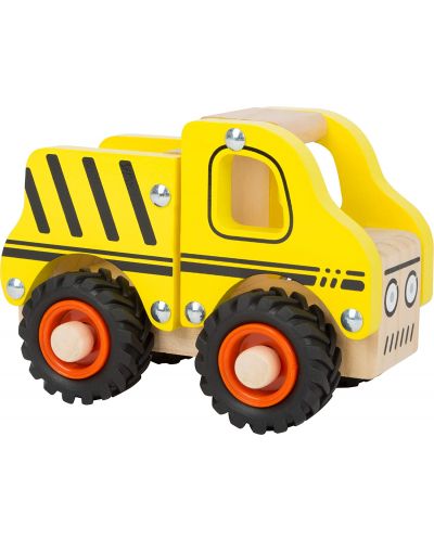 Ξύλινο παιχνίδι Small Foot - Φορτηγό, κίτρινο - 1