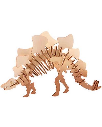Ξύλινο τρισδιάστατο παζλ Johntoy - Δεινόσαυροι, 4 τύπων - 1