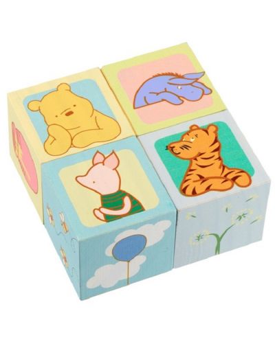 Ξύλινοι κύβοι Orange Tree Toys - Γουίνι το Αρκουδάκι - 3