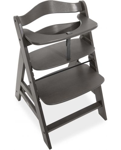 Ξύλινη καρέκλα φαγητού Hauck - Alpha Plus Select, charcoal - 4