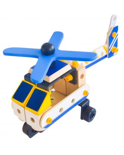 Ξύλινος κατασκευαστής Acool  - Ελικόπτερο, με μπουλόνια και παξιμάδια - 1