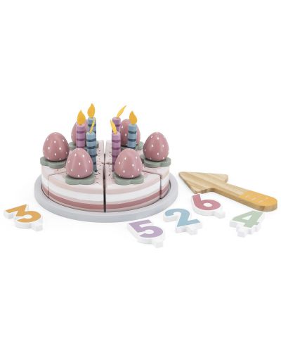 Ξύλινη τούρτα Viga PolarB - Με κεριά και αριθμούς - 1