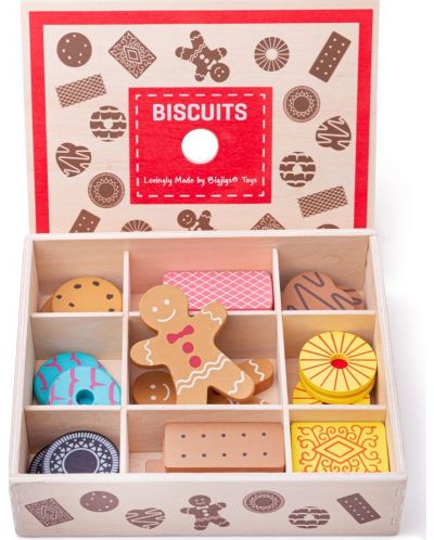 Ξύλινο σετ Bigjigs - Μπισκότα σε κουτί - 2
