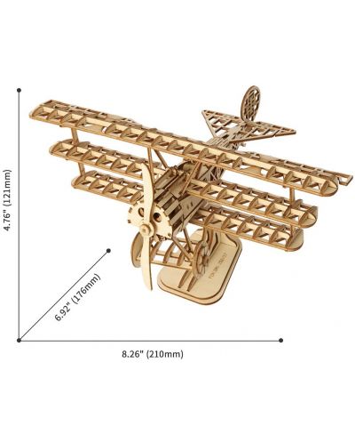 Ξύλινο 3D παζλ Robo Time 145 τεμαχίων-Αεροπλάνο - 3