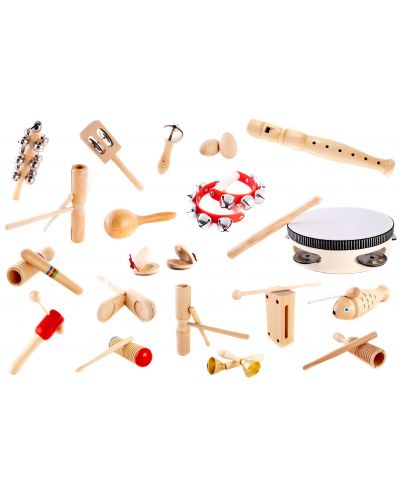 Ξύλινο σετ Acool Toy -Μουσικά όργανα, Μοντεσσόρι - 1