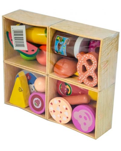 Ξύλινο σετ Acool Toy - Κουτιά τροφίμων - 3