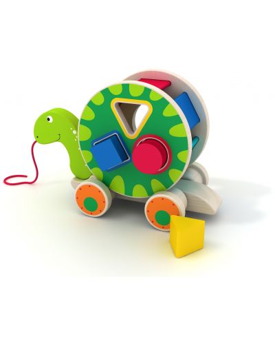 Ξύλινο παιχνίδι чка Acool Toy - Διαλογέας χελωνών με ρόδες - 2
