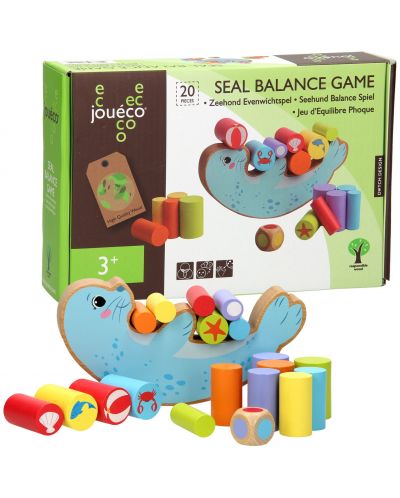 Ξύλινο παιχνίδι ισορροπίας Joueco - Φώκια - 1