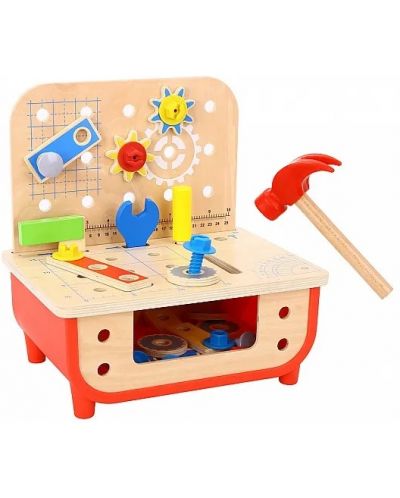 Ξύλινο παζλ Tooky Toy - Εργαστήριο με εργαλεία - 3