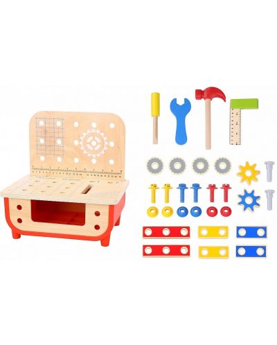 Ξύλινο παζλ Tooky Toy - Εργαστήριο με εργαλεία - 2
