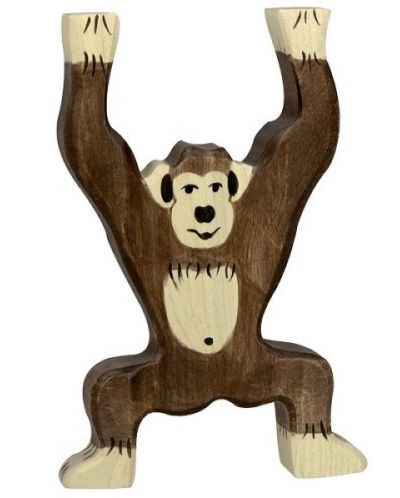 Ξύλινο ειδώλιο Holztiger-όρθιος χιμπατζής - 1