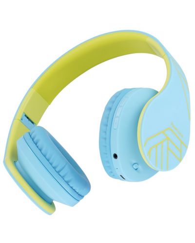 Παιδικά ακουστικά PowerLocus - P2, ασύρματα, μπλε/πράσινα - 4
