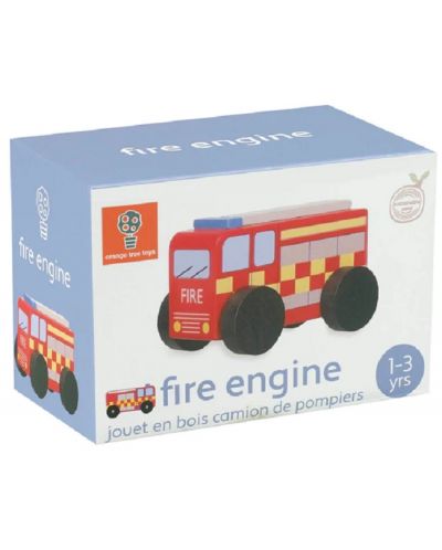 Παιδικό παιχνίδι Orange Tree Toys - Ξύλινο πυροσβεστικό όχημα - 1