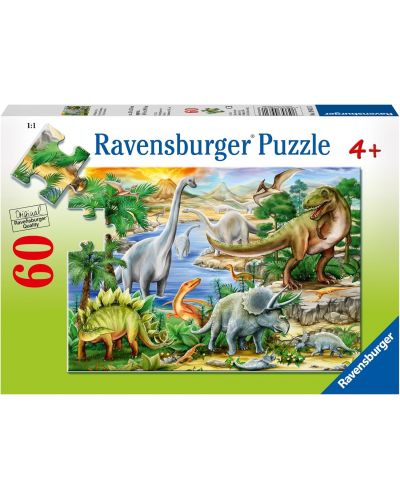 Παιδικό παζλ Ravensburger 60 κομμάτια - Προϊστορική ζωή - 1