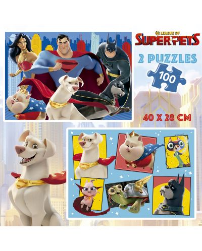 Παιδικό παζλ Educa 2 x 100 κομμάτια - DC Πρωτάθλημα SuperPets - 2