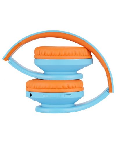 Παιδικά ακουστικά PowerLocus - P2, ασύρματα, μπλε/πορτοκαλί - 3