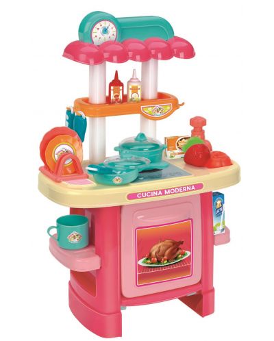 Παιδική κουζίνα RS Toys - Με αξεσουάρ, 54 cm - 3