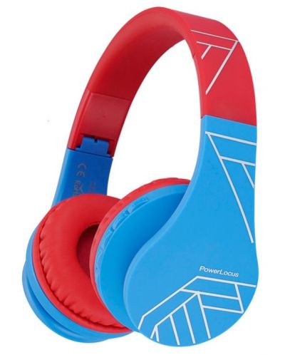 Παιδικά ακουστικά με μικρόφωνο PowerLocus - P1, ασύρματα, κόκκινα - 1