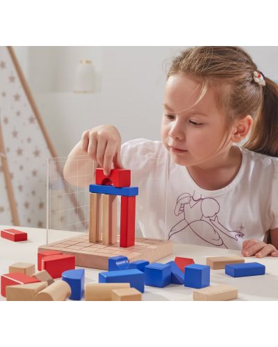 Παιδικό παιχνίδι με ξύλινα τουβλάκια Viga - Κατασκευή 3D συνθέσεων - 3