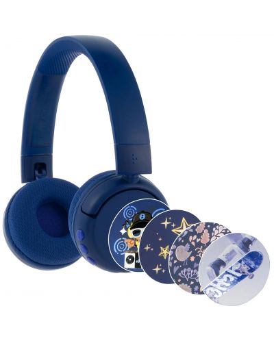 Παιδικά ακουστικά BuddyPhones - POP Fun, ασύρματα, μπλε - 1