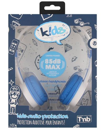 Παιδικά ακουστικά με μικρόφωνο TNB - Kids, μπλε - 3
